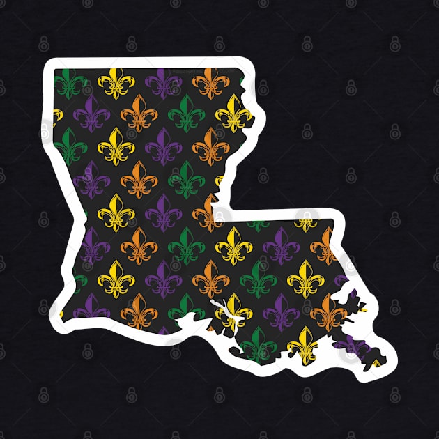 New Orleans Louisiana Mardis Gras Fleur de Lis Pattern by sentinelsupplyco